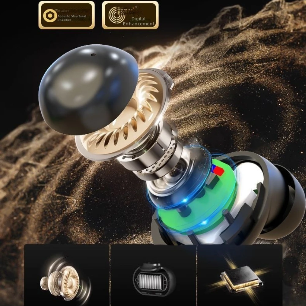Wireless Bluetooth Earbuds with Touch Control and LED Power Display