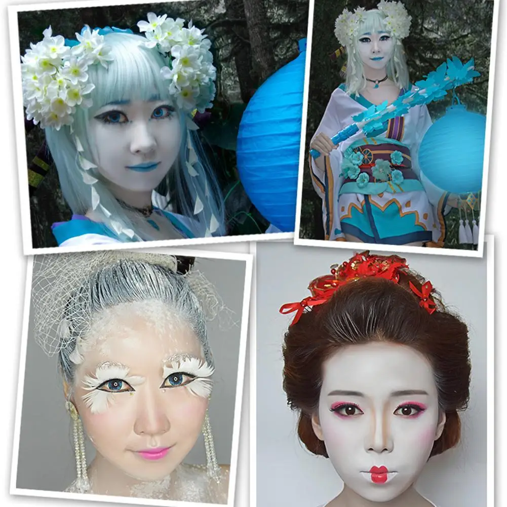 White Makeup Foundation Cream Concealer Cosplay White Zombie Make-Up Face Cream Halloween Face Longlasting All Day Cosmetics makeup cosmetics,makeup cream