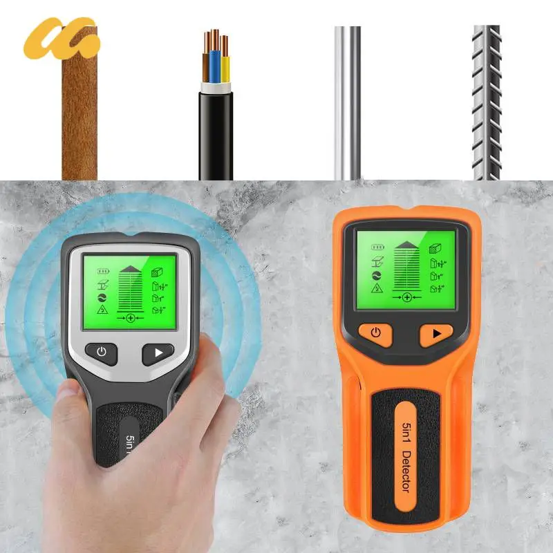 5 In 1 Metal Detector Digitale Scanner Multifunzione Ac Wood Wall Stud Finder Rame Rileva Scanner A Parete Strumento Professionale