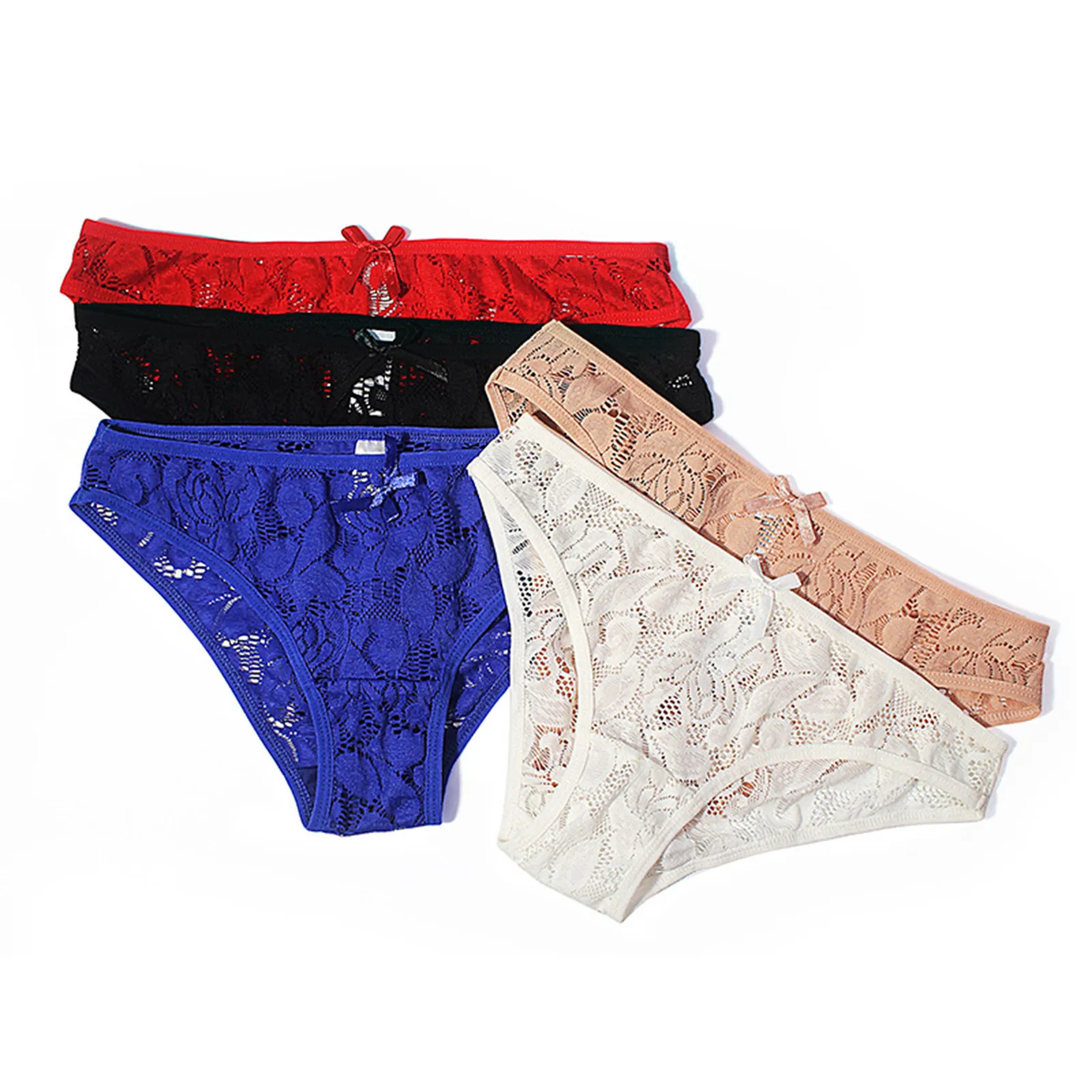 Aijolen Women Cotton Underwear Low-rise Bikini Panties Women's Low Waist  Underpants Hipster Breathable Lace panty