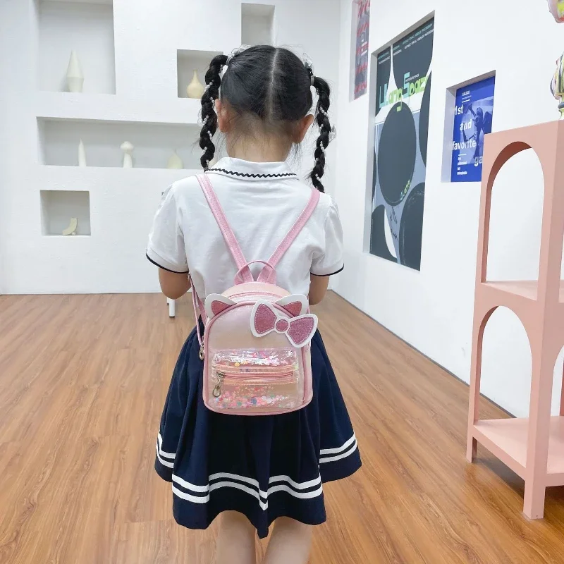 Cute Backpack Colorful Sequins School Bags Transparent Shoulder