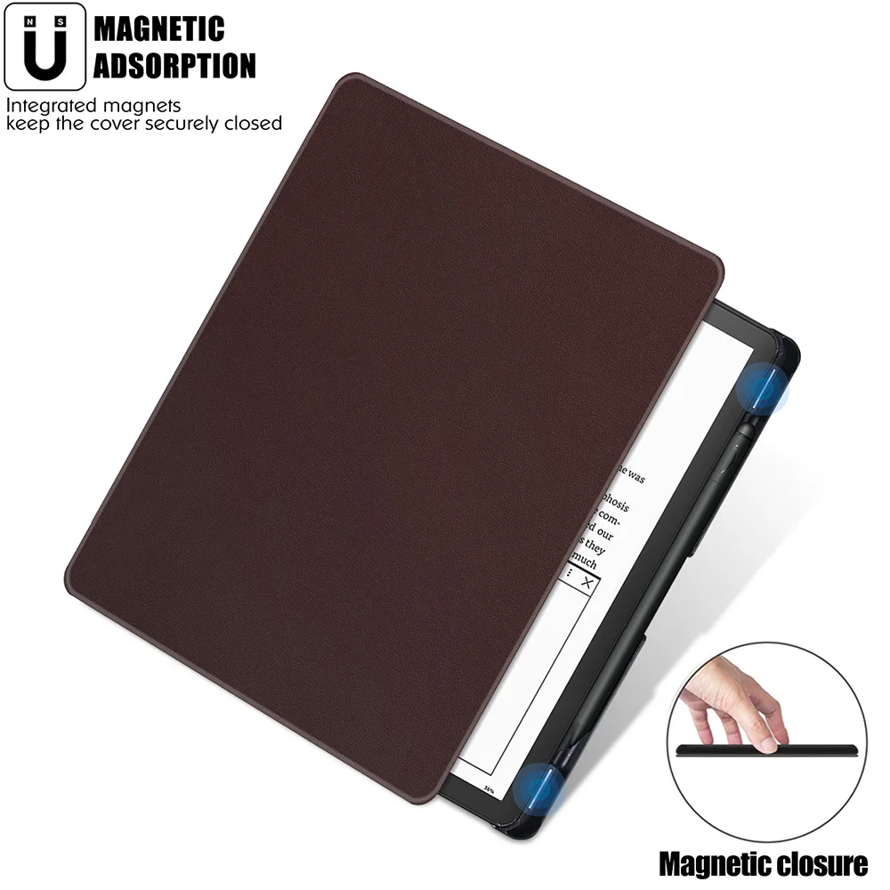 Fino para Kindle Scribe Capa de Couro pu Premium com Suporte de Caneta Sono e Despertar Automáticos 102 in 2023 Case - Imagem 2