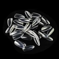 B38 100 Pièces Embouts en Gel Souple PMMA Taille Unique Faux Ongles Recharge Forme Amande Couverture Complète Extension d'Ongles Présentoir Vernis 3