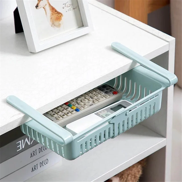 Refrigerator storage rack with adjustable telescopic design