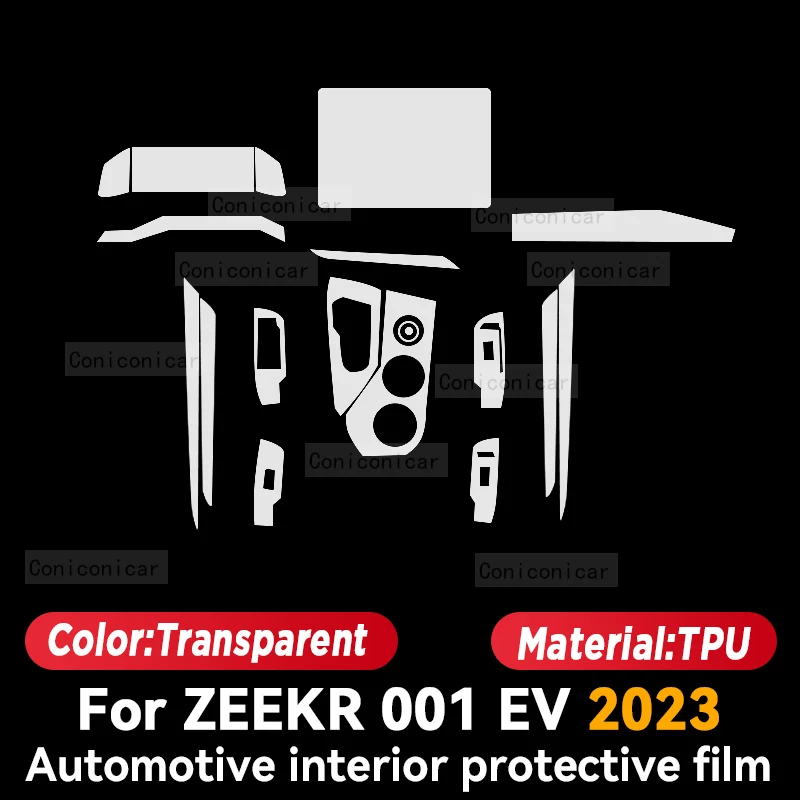 For ZEEKR 001 EV 2023 Car Interior Center Console Instrument Dashboard  Protective Film Anti-scratch Sticker Accessories - AliExpress