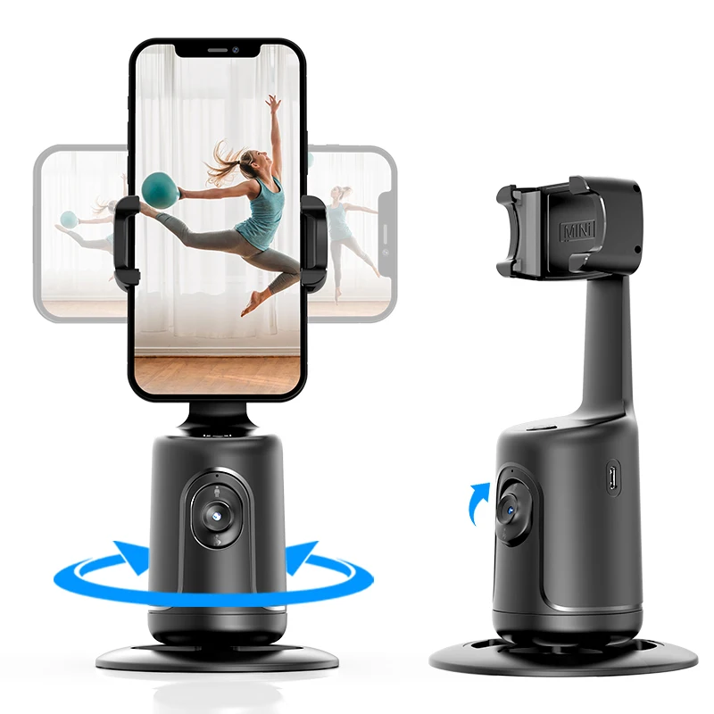 Auto Tracking Phone Holder Auto Face Tracking 360 Rotation Fast Face & Object Cameraman Robot