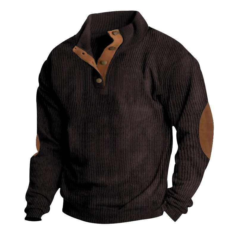 2023 Autumn/Winter Men's Sweatshirt Printed Collar Pullover Simple Vintage Jacket Large Sweatshirt Suitable for High Quality