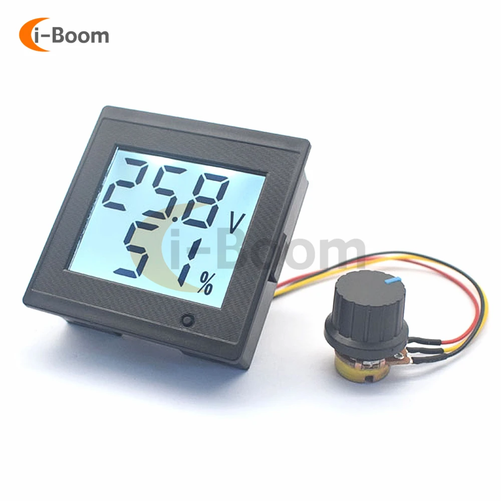 DC 12V 24V 36V 8A Brushed DC Motor Speed Controller LCD Digital Voltmeter Ammeter with Potentiometer Switch Speed Governor dc motor speed controller motor speed controller speed meter electric motor speed controller