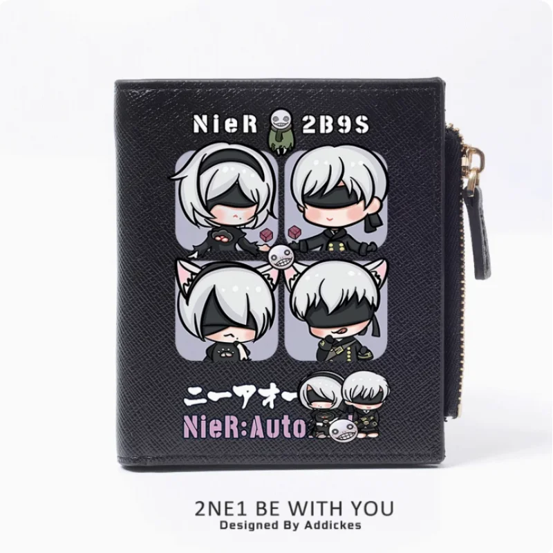 Anime NieR:Automata Fashion Wallet PU Purse Card Coin Zipper Money Bag Cosplay Gift B596