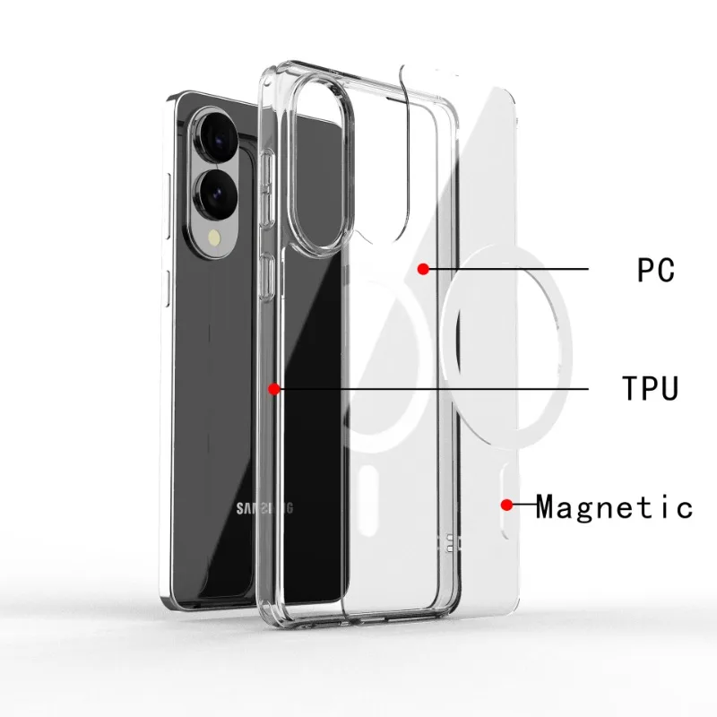 Slim Clear Acrylic Case with MagSafe Compatibility for Samsung Galaxy S Series