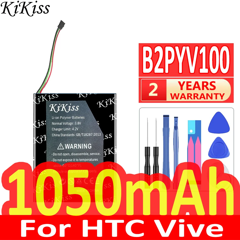 

1050mAh KiKiss Powerful Battery B2PYV100 For HTC Vive Tracker Acumulator 3 Wire Plug