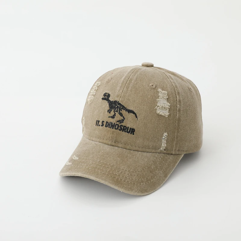 Children 's Sports Hats School Baby Boys Baseball 2025 Summer Embroidered Dinosaurs Outdoor Kids Caps for 2-8Years Adjustable