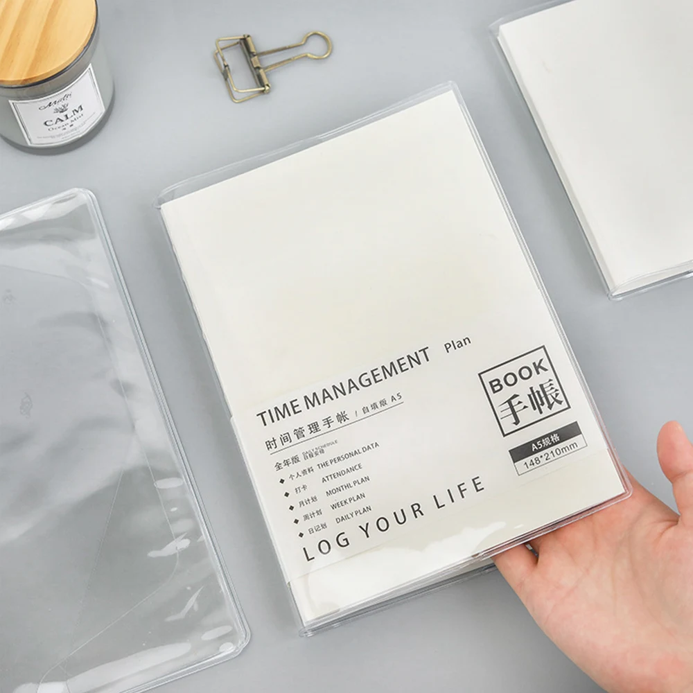 Waterproof PVC Transparent Notebook Cover - Anti-scratch Protective Sleeve
