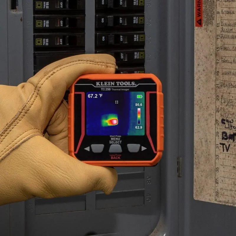 TI250 Rechargeable Thermal Imaging Camera, Camera Displays Over 10,000 Pixels with 3 Color Palettes, High / Low Temperature Poin