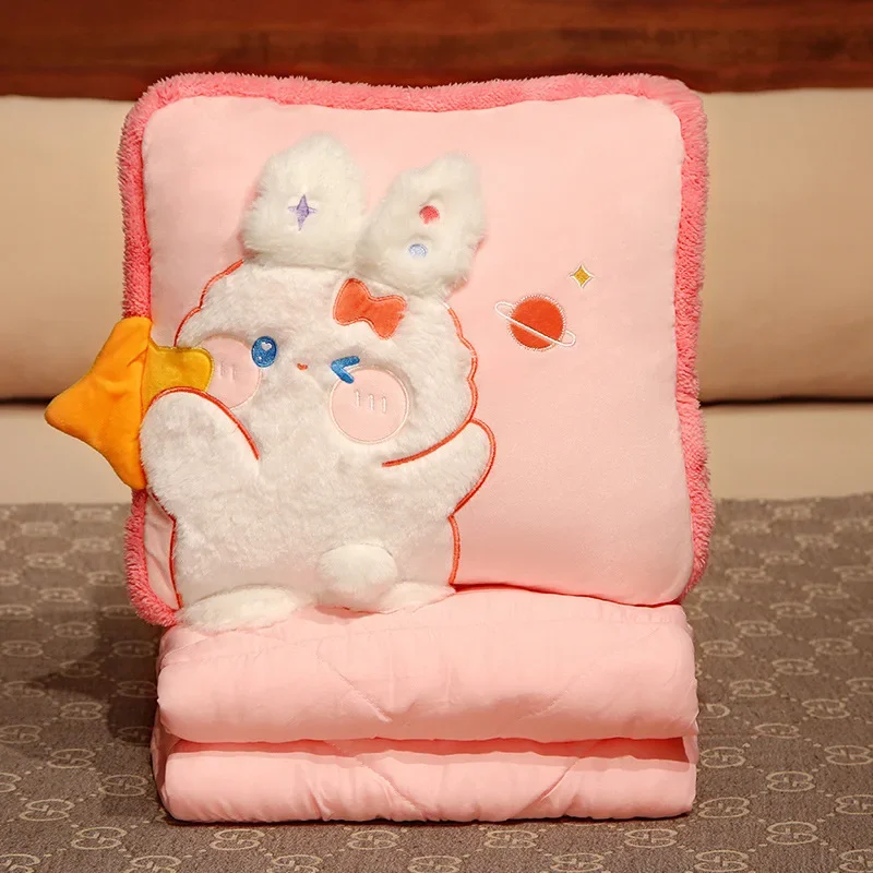 Cute Cartoon Dual-purpose Shark Pillow, 2-in-1 Blanket, Ge Youshark Office Nap Pillow, Air Conditioning Blanket