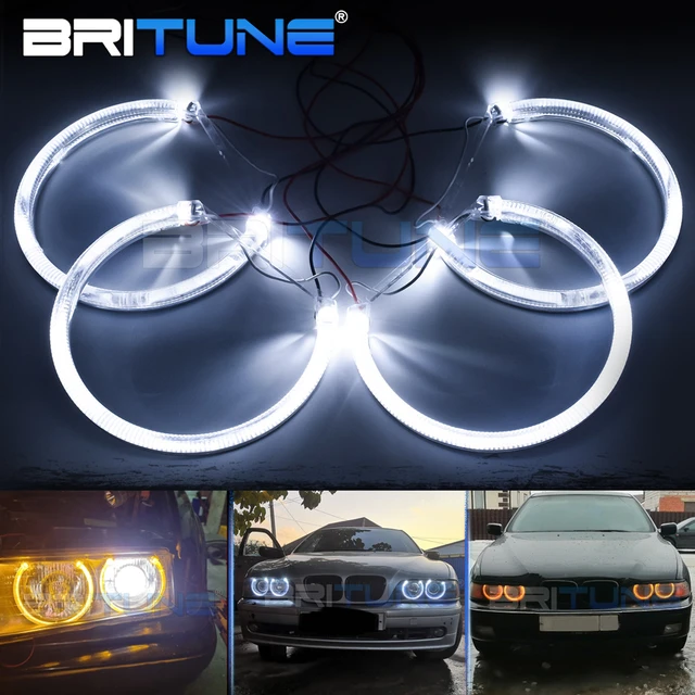 Switchback Crystal LED Angel Eyes Headlight For BMW E38 E39 E46 3 5 7  Series M3