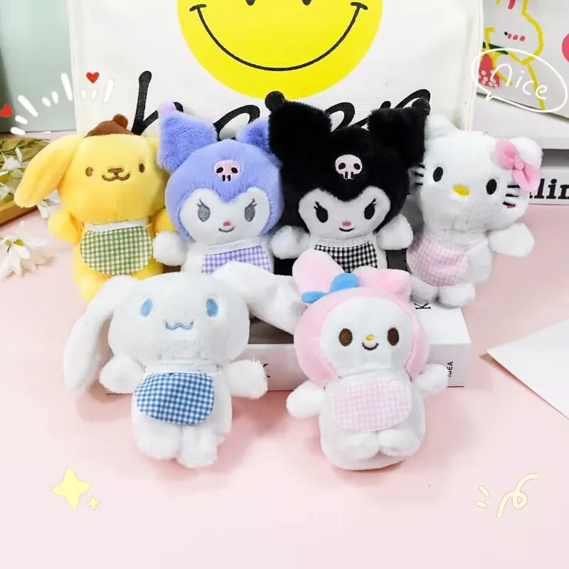 

6 шт./лот Sanrio Hello Kt Kuromi My Melody Cinnamoroll брелок плюшевая игрушка Подвеска Мягкие подарки для детей