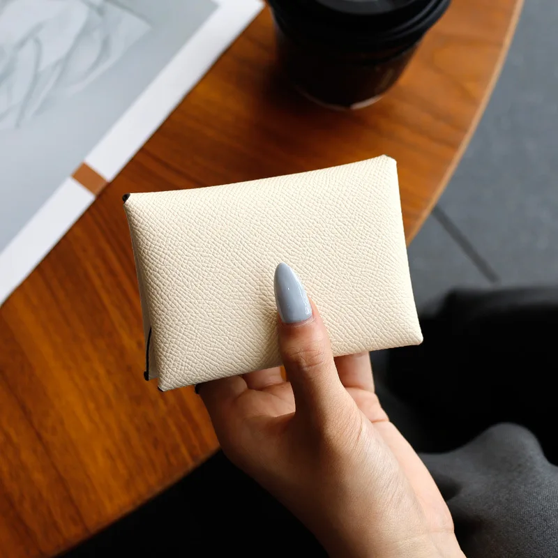 Luxury Split Leather Unisex Designer Wallet – High-Grade Minimalist Card Holder and Purse