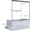 60 in. W X 57 in. H Shower Doors, 1/4 in. Clear Glass, Black Hardware, Double Sliding Glass Shower Doors 2