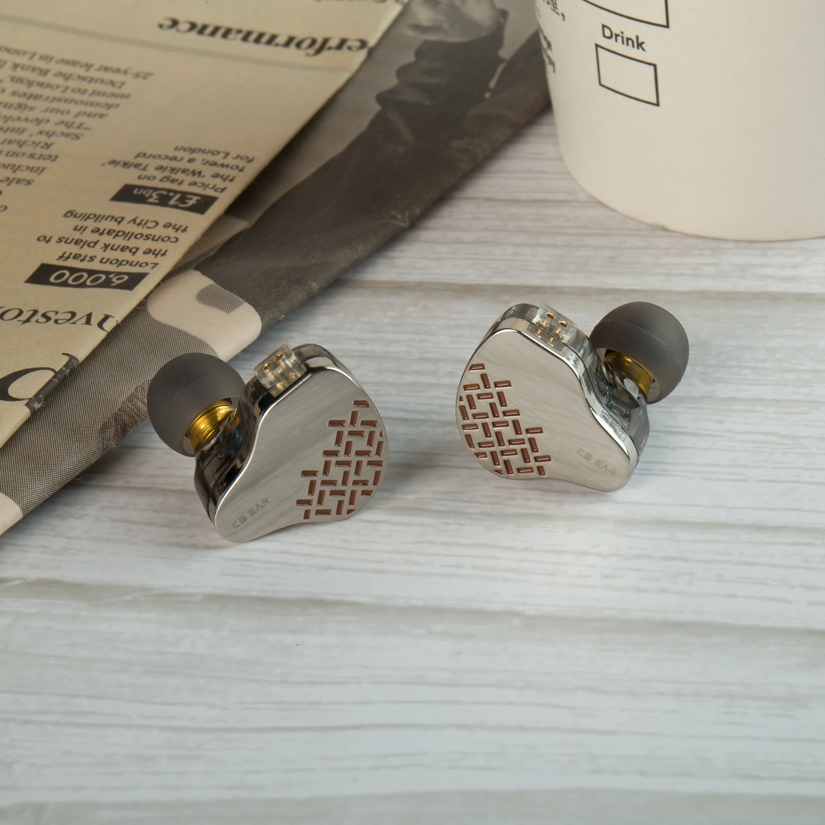 Kbear-rosefinch Hifi In-ear Headphone Cabo de Áudio Destacável Ofc Fone de Ouvido com Fio Monitor Dynamic Music Headconjunto Lark Earbuds Iems - Image 2