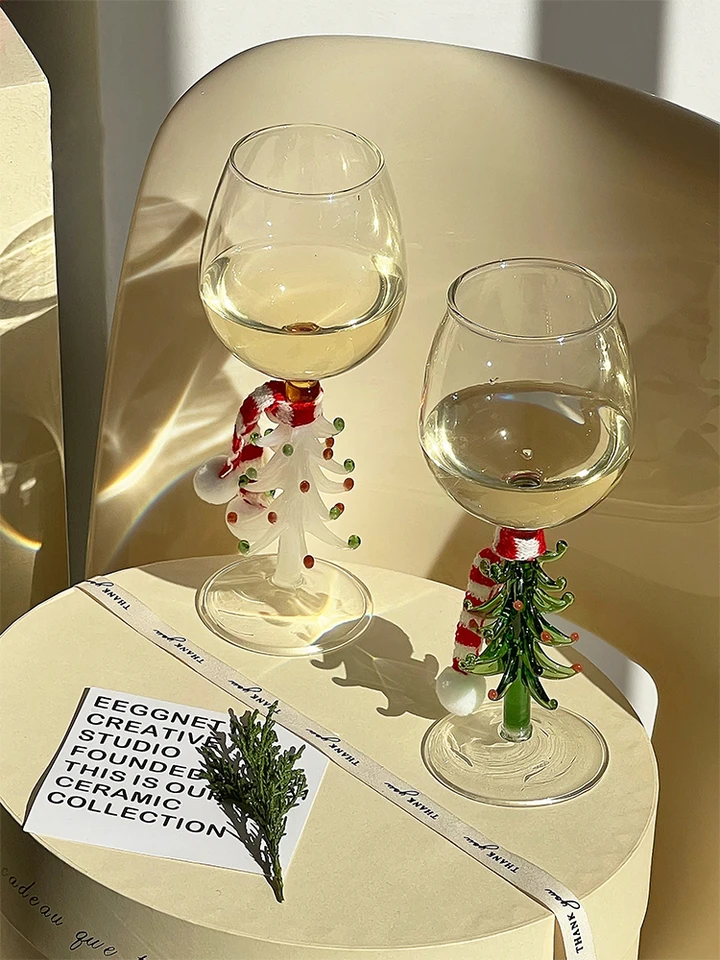 Elcio 17 oz. Christmas Joy Stemmed Wine Glass with Matching Gift Box