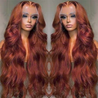 Reddish Brown Body Wave Lace Frontal Human Hair Wig 13x4 13x6 Transparent Lace Frontal Wig 4x4 Closure Glueless Wigs For Women 1