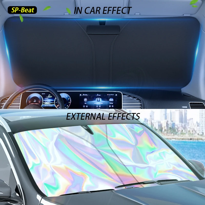 Car Windshield Sun Shade Blocks UV Ray Reflector Auto Window Sun Shade Visor Shield Cover Protector Foldable Parasol