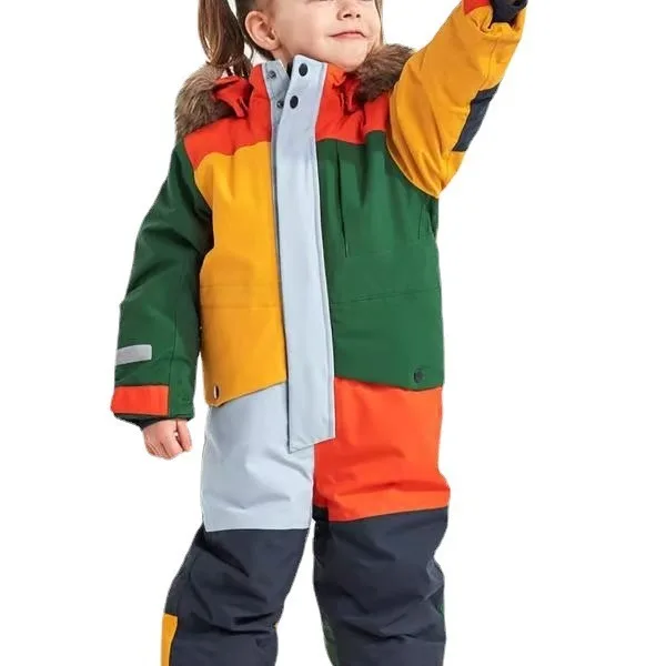 Children's Ski Clothes Outdoor Single and Double Board Luminous Windproof Waterproof Warm Cotton Clothes