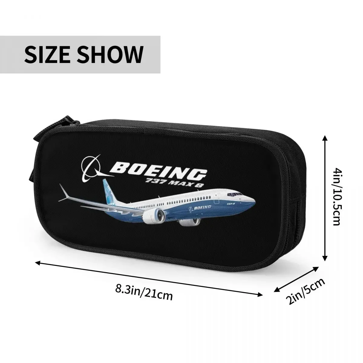 Boeing 737 Airplane Pencil Cases Pencil Box Pen Kids Big Capacity Bags Students School Zipper Stationery 6
