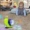 Disco Snail Toy,Crawling Snail Light Up Toy Musical Crawling Toys with Avoid Obstacles Function Interactive Baby Sensory Toys 2
