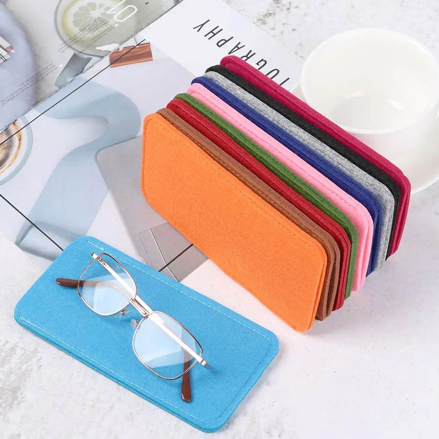 Soft Felt Cloth Glasses Bag Portable Sunglasses Eyeglasses Sleeve
