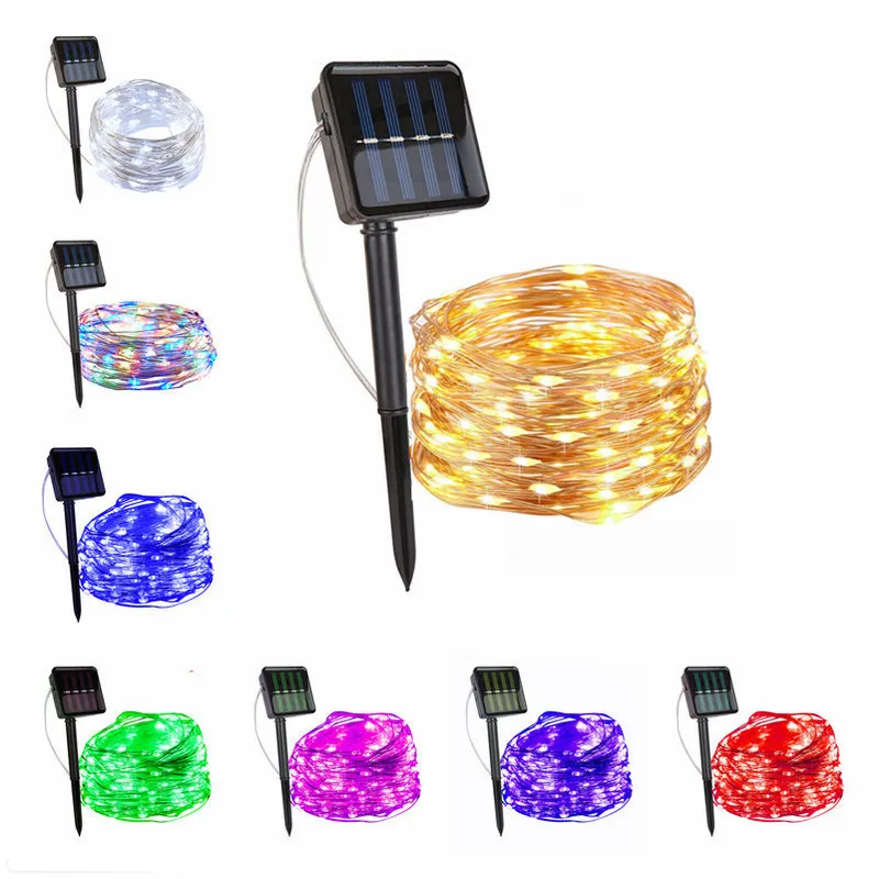 

10M 20M 30M LED Solar Light Outdoor Fairy Garland String Light Waterproof Garden Festoon Lamp Christmas Yard Patio Party Decor