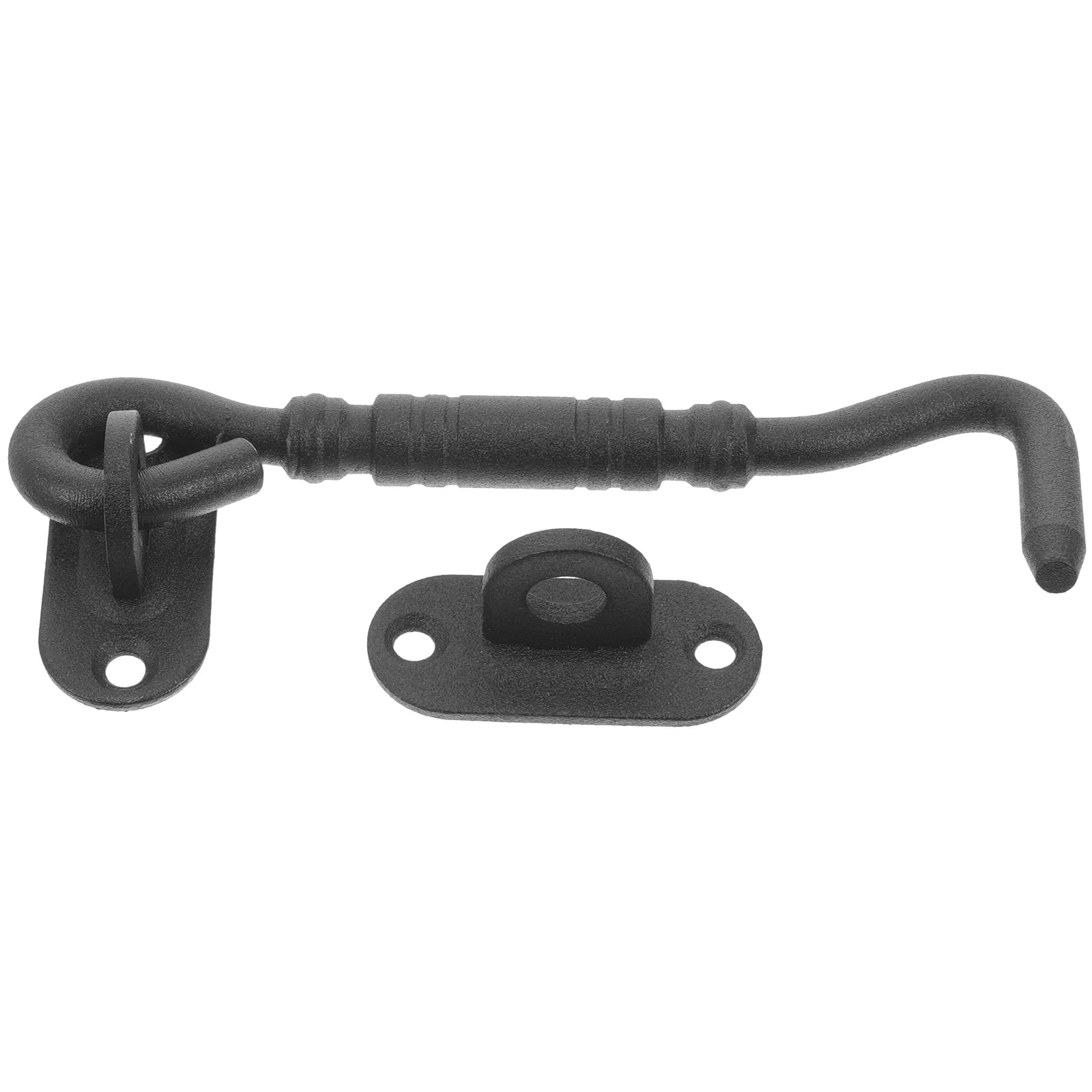 나사가있는 옷장 문짝 래치 후크, 헛간 잠금 후크, 차고 매트 블랙 캐빈 스테인레스 스틸 201 게이트