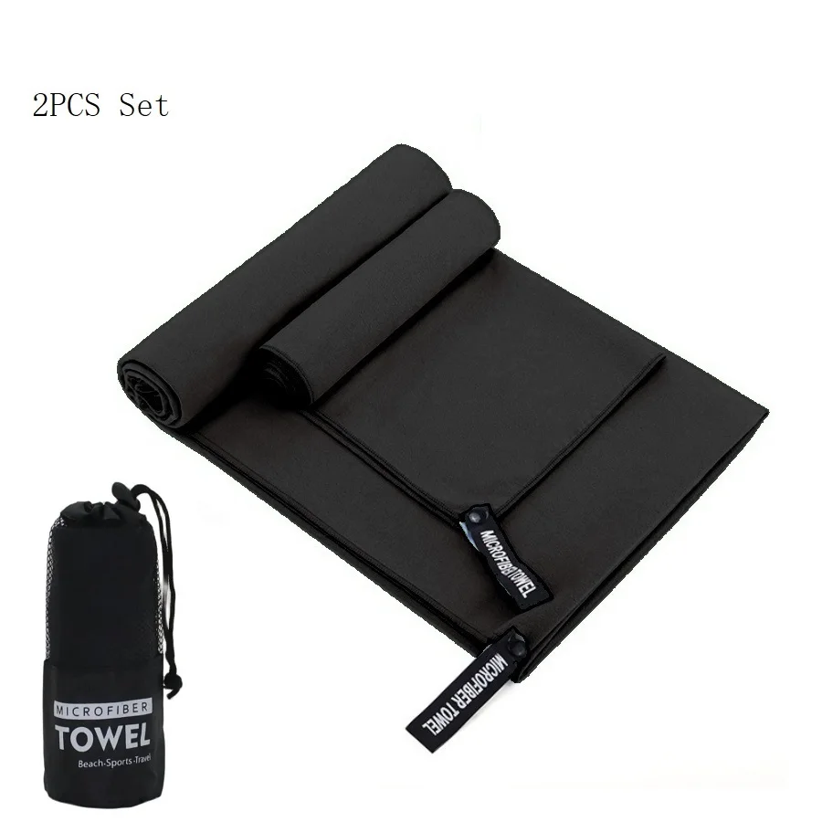 2PC Ultra-Absorbent Quick-Dry Microfiber Towels for Gym, Travel, and Outdoor Adventures