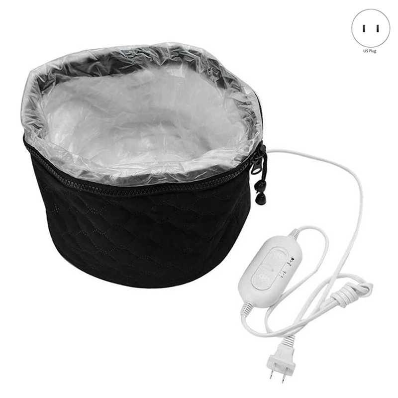 B82B-2X Household Electric Heating Hat Cap Adjustable Hot Oil Treatment Hat Salon Barber Accessories For Hair Care US Plug