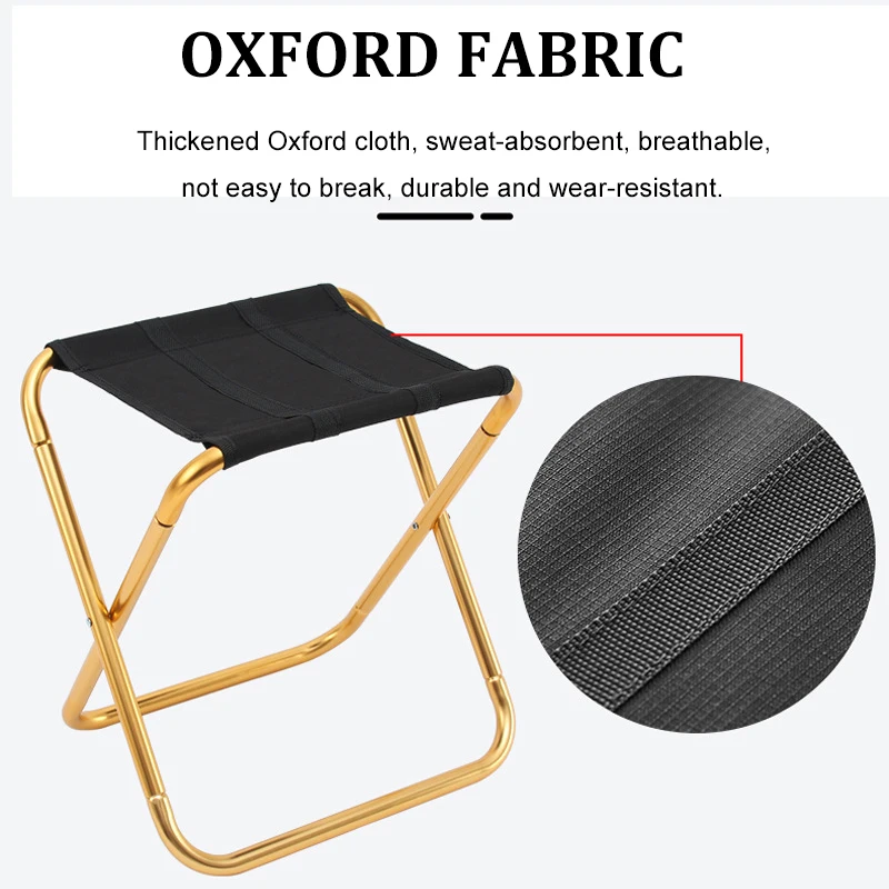New Fishing Stool Outdoor Aluminium Alloy Portable Folding Chair MIni Furniture Retractable Camp Chair 32cm