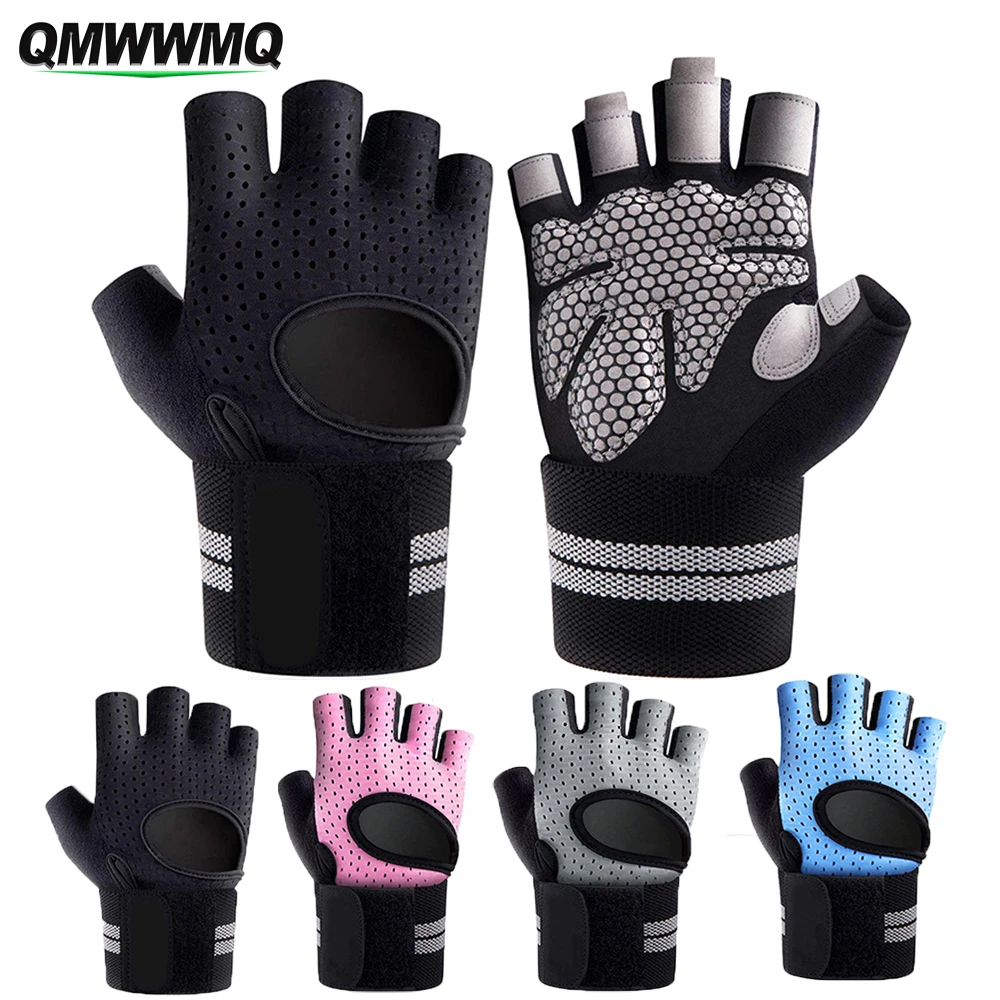 

1Pair Workout Gloves Men Women Weight Lifting Gloves with Wrist Wraps Support for Gym Training, Full Palm Protection for Fitness