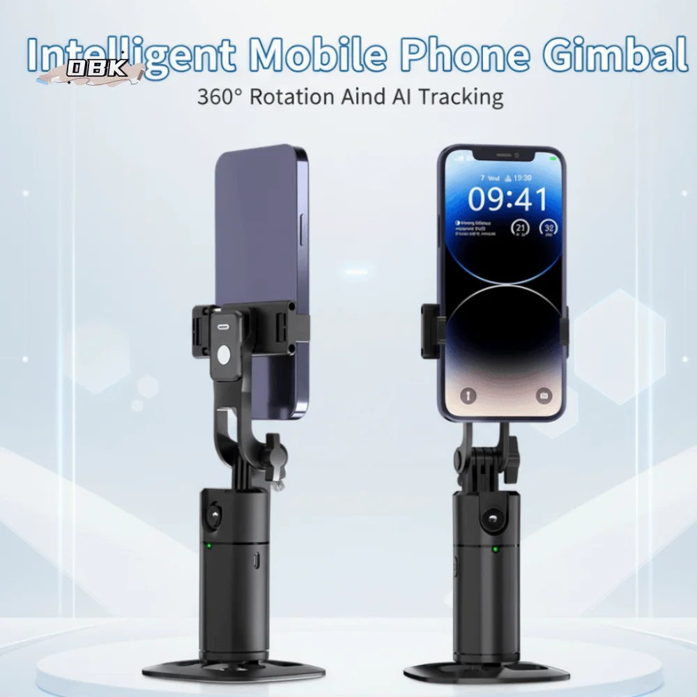 Gimbal Stabilisator Smartphone 360° med Ansiktsigenkänning - 1200mAh