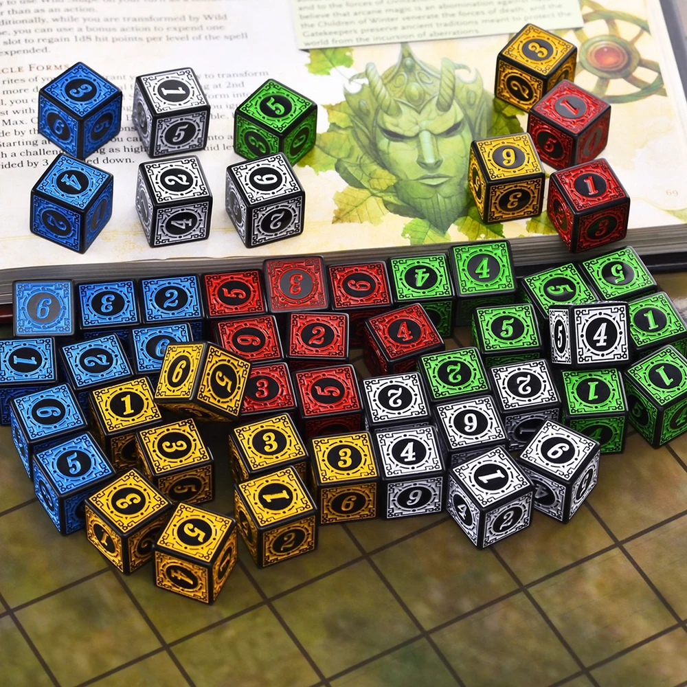 Acrylic Dice Game Dice Dice Set 10Pcs/Set 16mm D6 Dice
