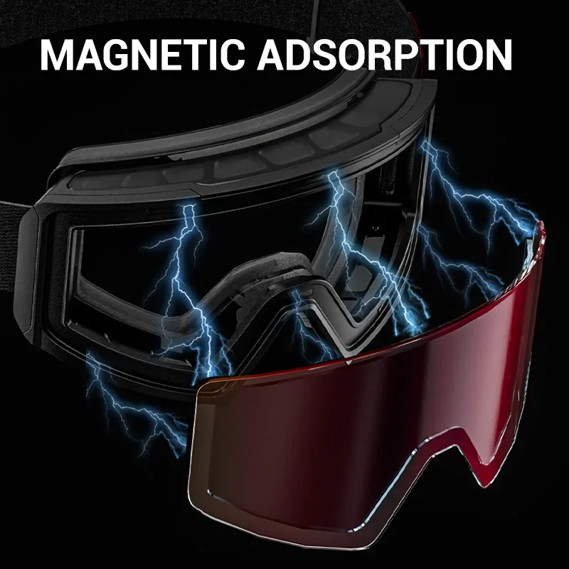 KAPVOE Men's Winter Ski Goggles UV400 Anti-fog Snow Glasses Outdoor Skiing Sports Protect