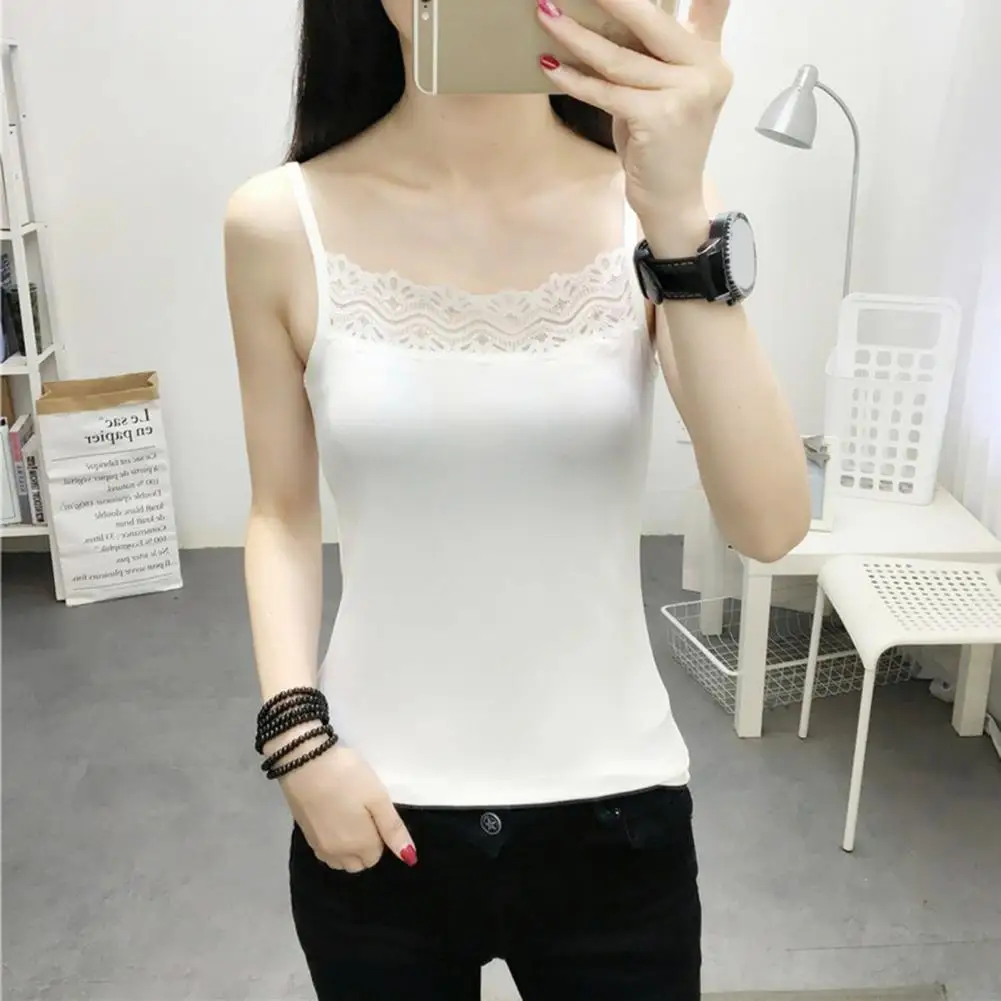 

Sweet Summer Vest Spaghetti Strap Casual Lady Tank Top Pullover Summer Camisole