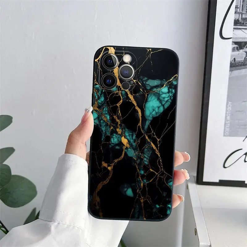 Flowing Color Marble Pattern Phone Case Cover