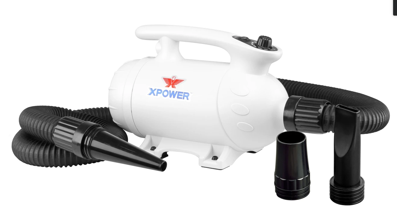 XPOWER Grooming Dryer For Dogs Low Noice Dog Dryer Strong Force Pet Powerful Pet Stepless Speed Grooming Salons