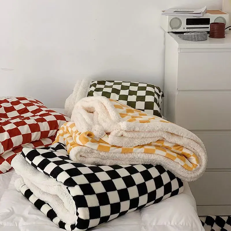 

Winter New Plaid Blanket Multiple Colors And Sizes Blanket For Sofa Autumn And Winter Sofa Blanket Coraline Blanket For Home