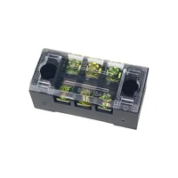 TB1503 Dual Row Thick Copper Screw Terminal Block Flame Retardant Grounding Wire Connector Strip 600V 15A Electrical Junction 5
