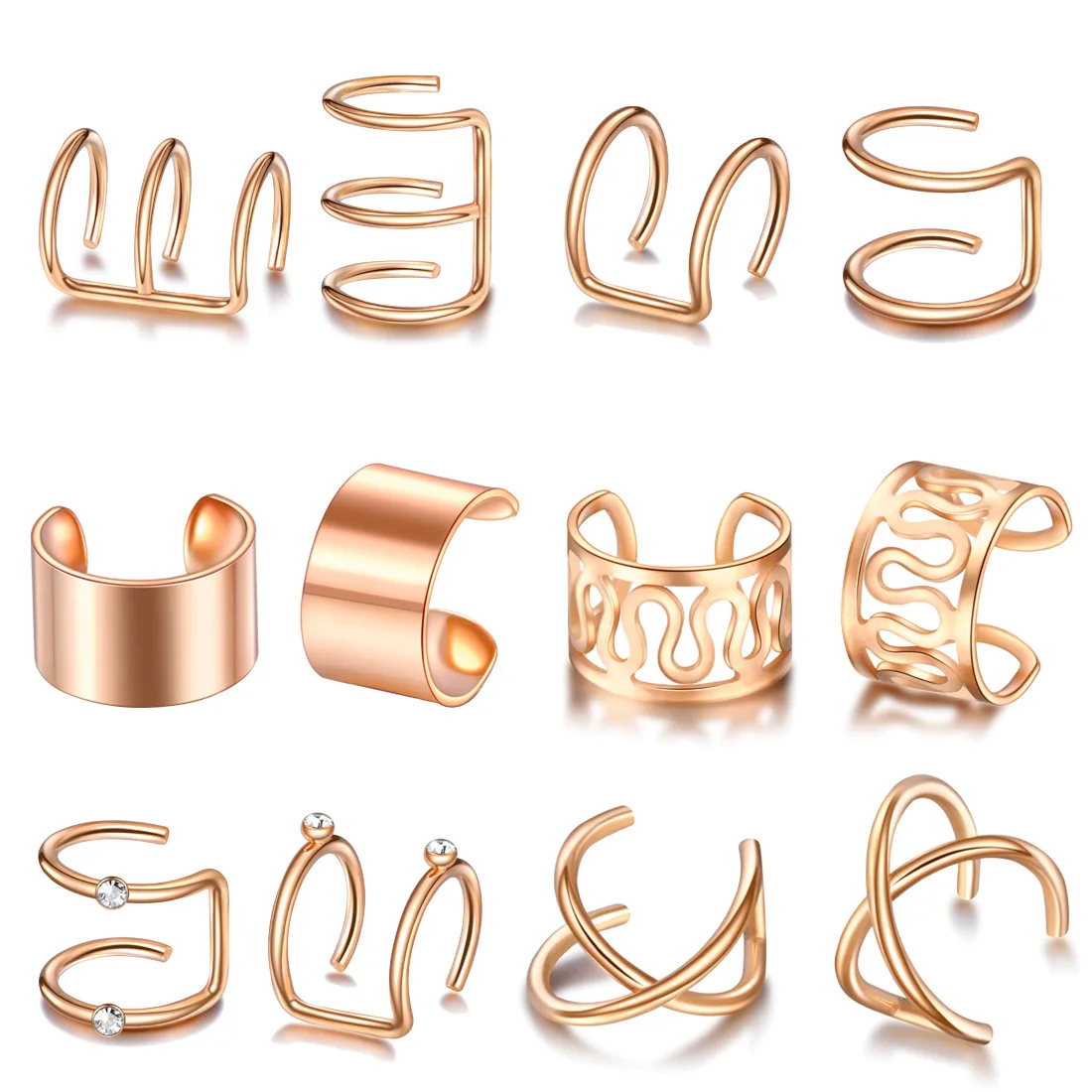 12pcs Rose gold set