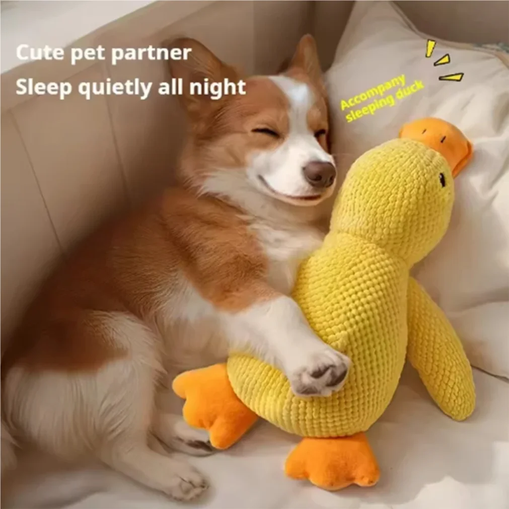 Giocattolo per cani Stomping Duck Morso Resistente Rettifica Pulizia dei denti Cane di grandi dimensioni Intrattenimento interattivo Cucciolo Noia Giocattolo di peluche per animali domestici - immagine 4