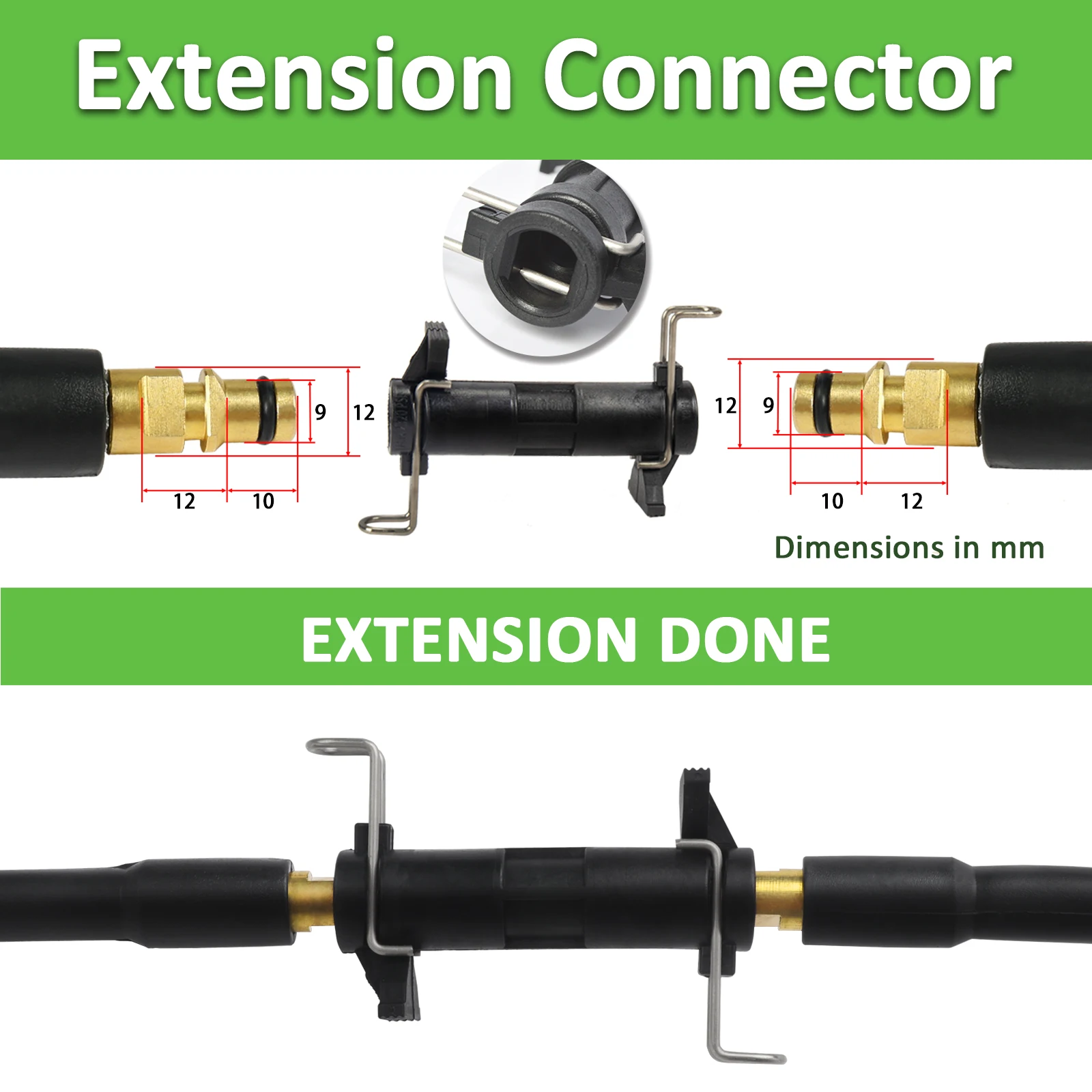 Pressure Washer Replacement Hose Super Flexible Hose 10m/32ft 2900 PSI Kink Resistant Hose for Karcher K2-K7 Quick Connector 6