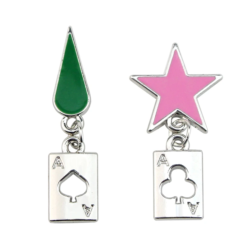 Hisoka Anime-themed Five-pointed Star Teardrop Earrings Anime Accessories Gifts Cosplay Costumes Props Anime DIY Fashion Jewelry anime earrings