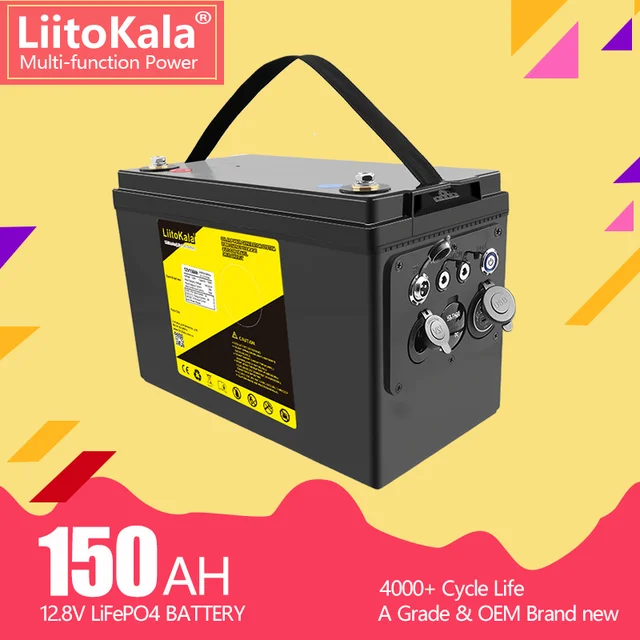LiitoKala 12.8v 150AH lifepo4 battery with LCD display 12V 150Ah for RV  Xenon light Solar energy storage Inverter 14.6V20A - AliExpress